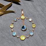 Aquamarine, Peridot & Pearl Pendant