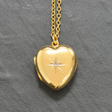 Diamond Set Heart Locket