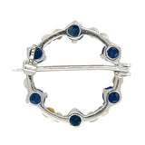 Sapphire & Pearl Brooch