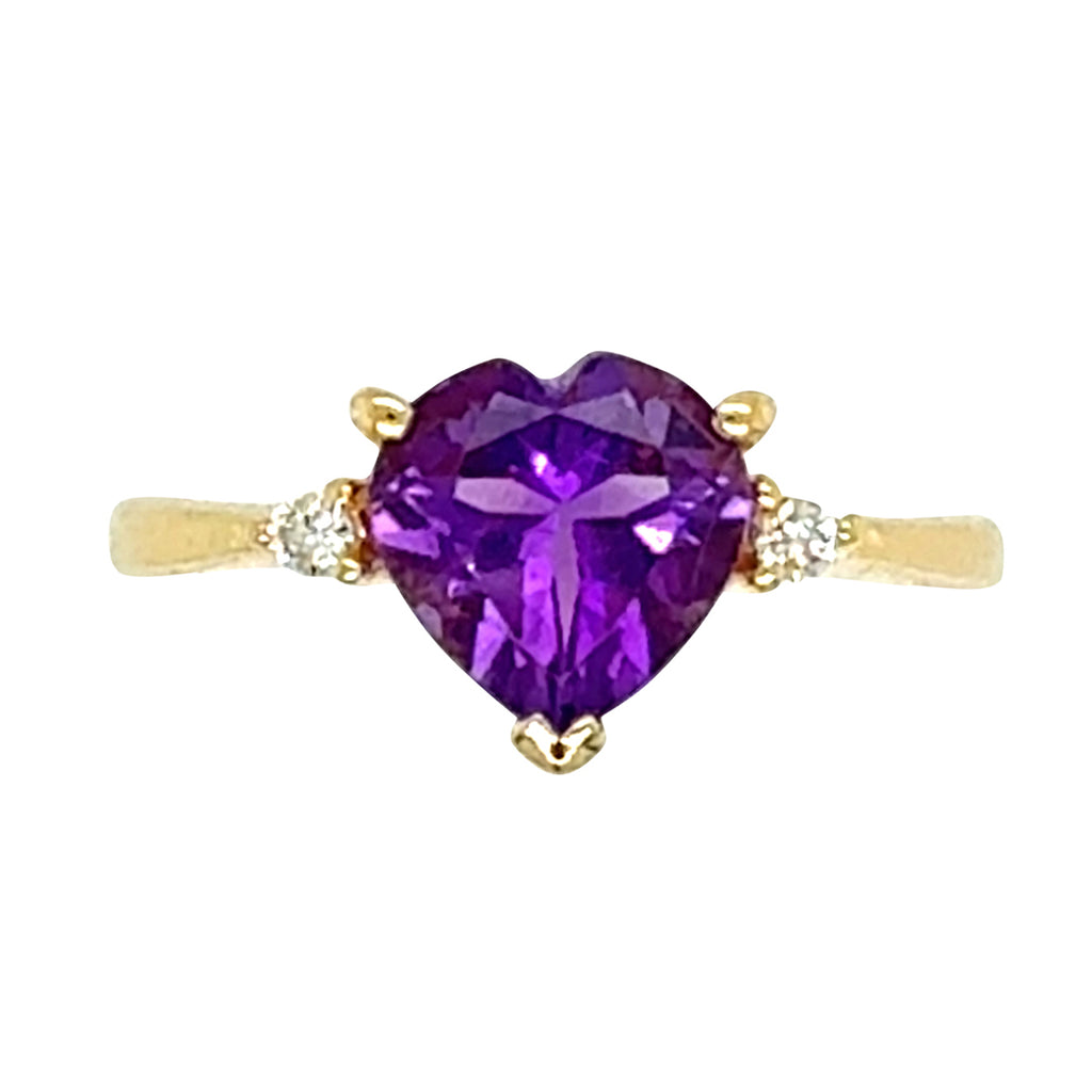 Amethyst Heart Ring