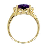 Amethyst Heart Ring