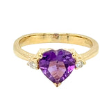 Amethyst Heart Ring