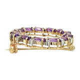 Amethyst & Diamond Brooch