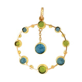 Aquamarine, Peridot & Pearl Pendant