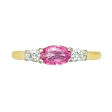 Pink Sapphire & Diamond Ring
