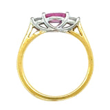 Pink Sapphire & Diamond Ring