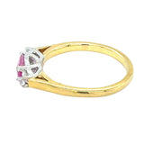Pink Sapphire & Diamond Ring