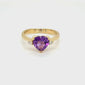 Amethyst Heart Ring