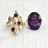Abstract Amethyst Ring