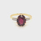 Garnet & Diamond Ring