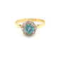 Blue Topaz & Diamond Ring