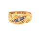Pearl & Sapphire Gold Band