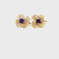 Amethyst Flower Earrings