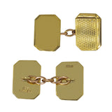 Rectangular Engine Turned Cuff Links