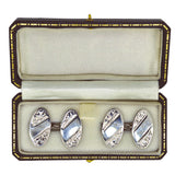 Silver Oval Cuff Links
