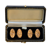 9ct Gold Engraved Cuff Links