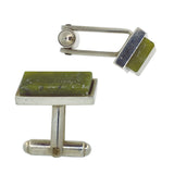 Green Marble Cuff Links