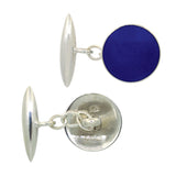 Blue Enamel Cuff Links
