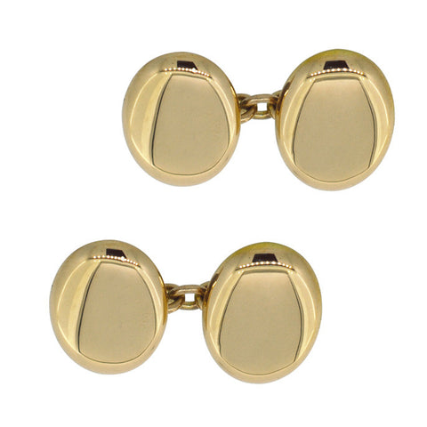 15ct Gold Oval Cuff Links