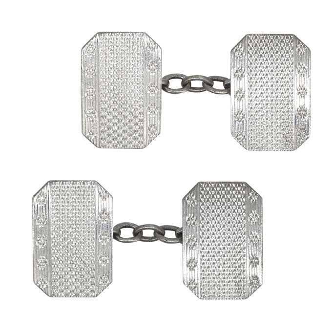 Engine Turned Cuff Links