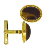 Vintage Tiger's Eye Cuff Links