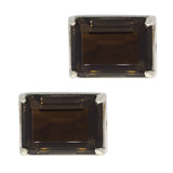 smoky quartz cufflinks