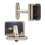 Silver Smoky Quartz Cufflinks