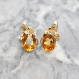 Citrine & Pearl Earrings