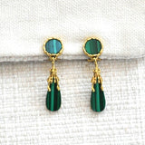 Malachite Drop Earrings