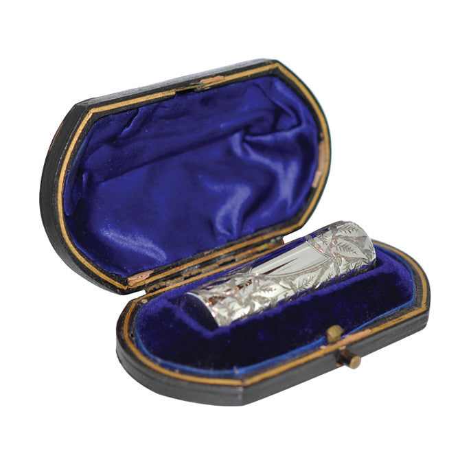 antique silver scent bottle