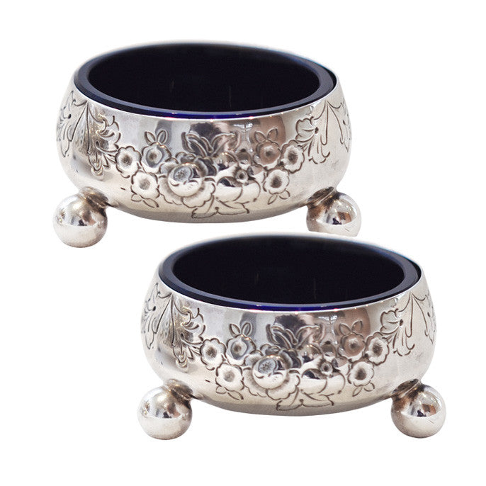 antique silver salt dishes