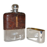 vintage silver hip flask