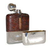 vintage silver hipflask