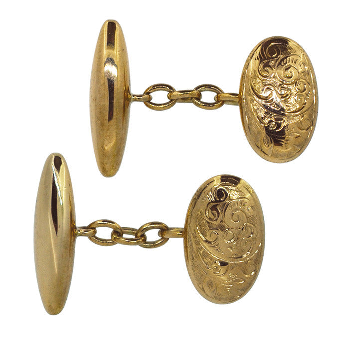 antique gold cuff links