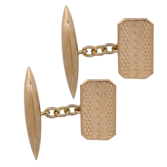 vintage rose gold cuff links