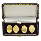 Gold Oval Cuff Links