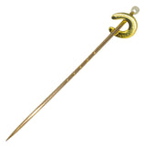 Pearl Horse Shoe Tie Pin