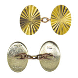 Oval 'Star' Cuff Links