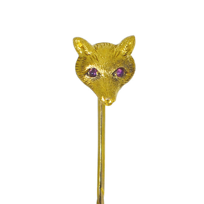 fox head tie pin
