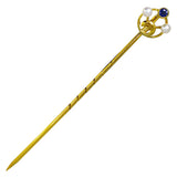 Sapphire & Pearl Tie Pin