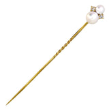 Pearl & Diamond Tie Pin