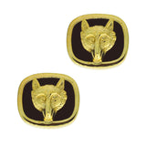 fox head cufflinks