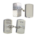Silver Engine Turned Cuff Links