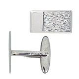 Silver Rectangular Cuff Links