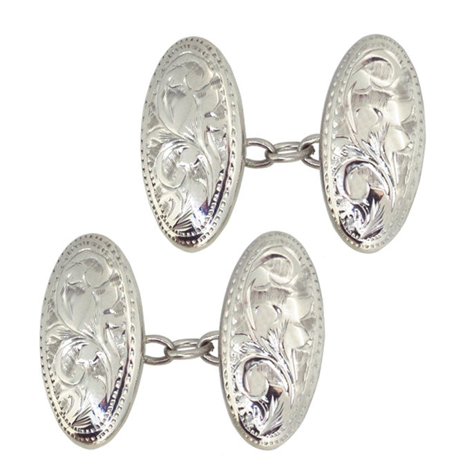 antique silver cuff links
