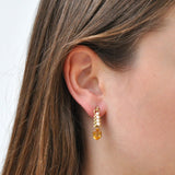 Citrine & Pearl Drop Earrings