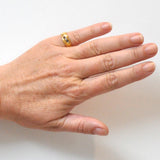 Pearl & Sapphire Gold Band