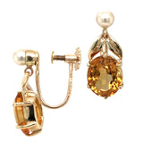 Citrine & Pearl Earrings