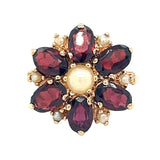 Garnet & Pearl Ring