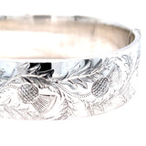 Silver Thistle Bangle